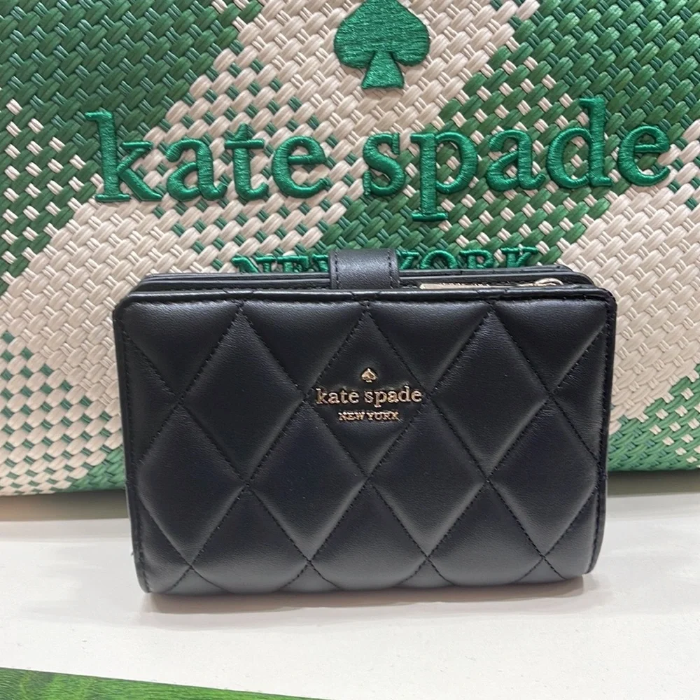 Kate Spade Carey Medium Compartment Bifold Wallet 
COLOR: Black
NWT - Picture 2 of 16